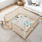 Foldable Wooden Baby Playpen